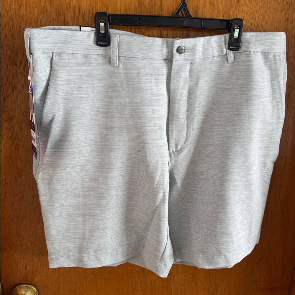Callaway Light Gray Flat Front Shorts